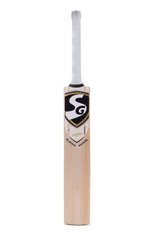 SG Players Edition limited 2026/27 professional cricket bat front view