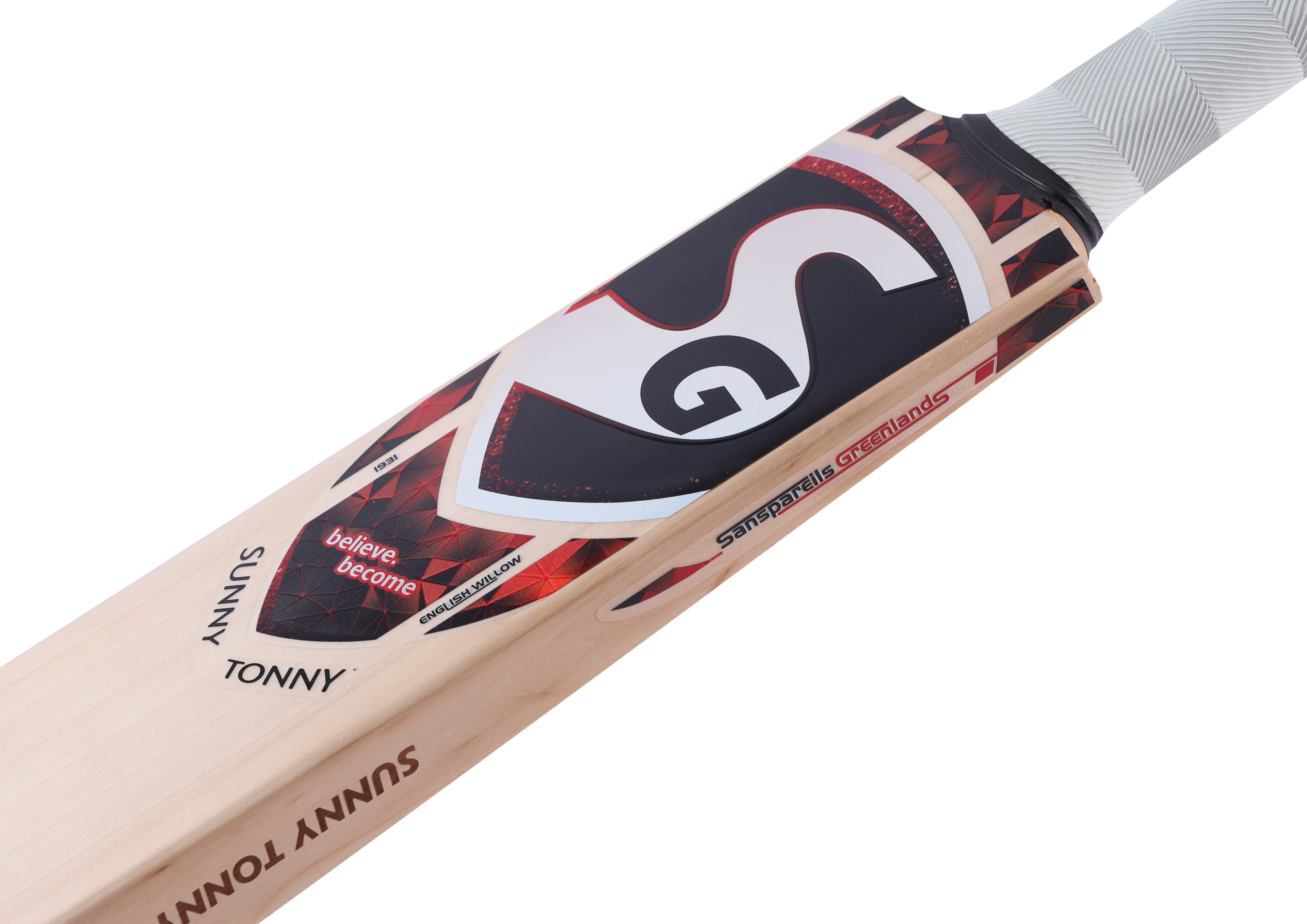 SG Sunny Tonny bat grip and handle detail