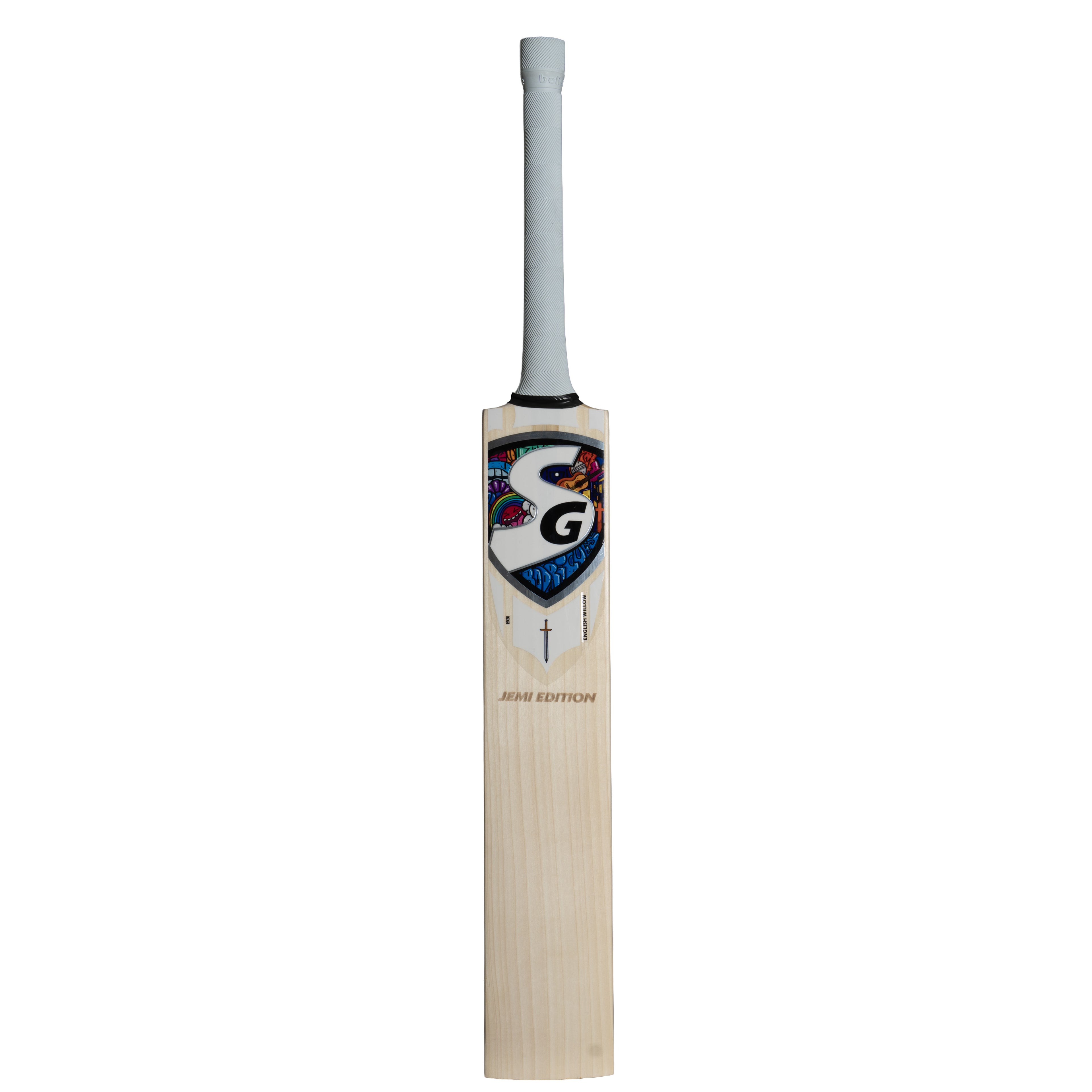 SG Jemi Edition English Willow cricket bat signature design front view 