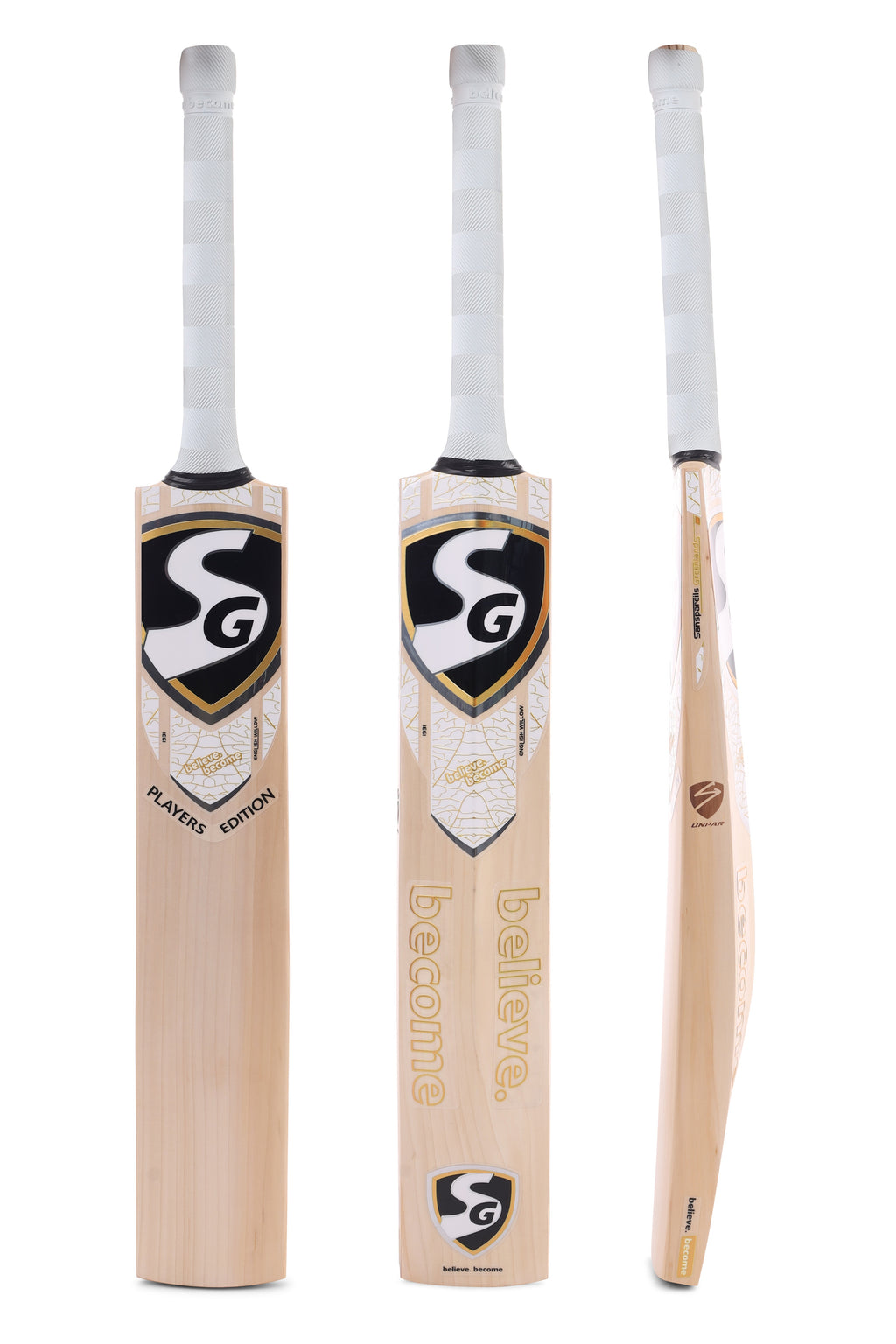 SG Players Edition limited 2026/27 professional cricket bat full view