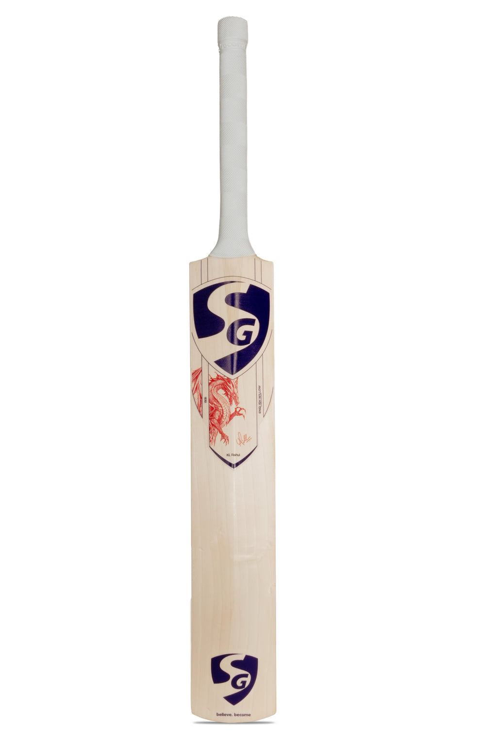 SG KLR1 premium cricket bat endorsed by KL Rahul, back view 