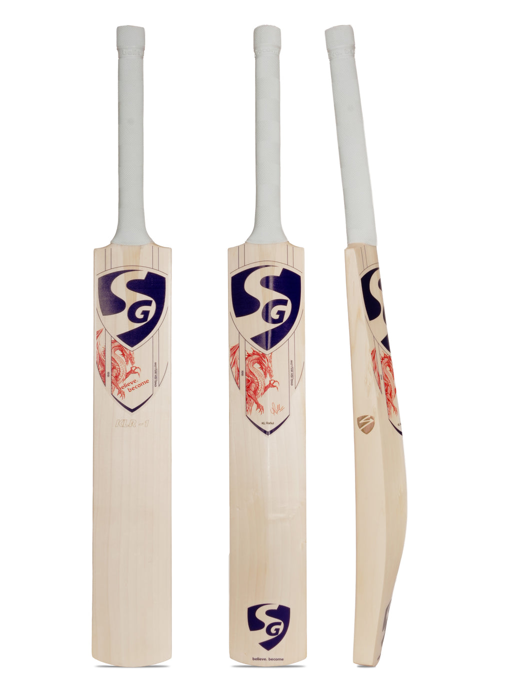 SG KLR1 premium cricket bat endorsed by KL Rahul, full view