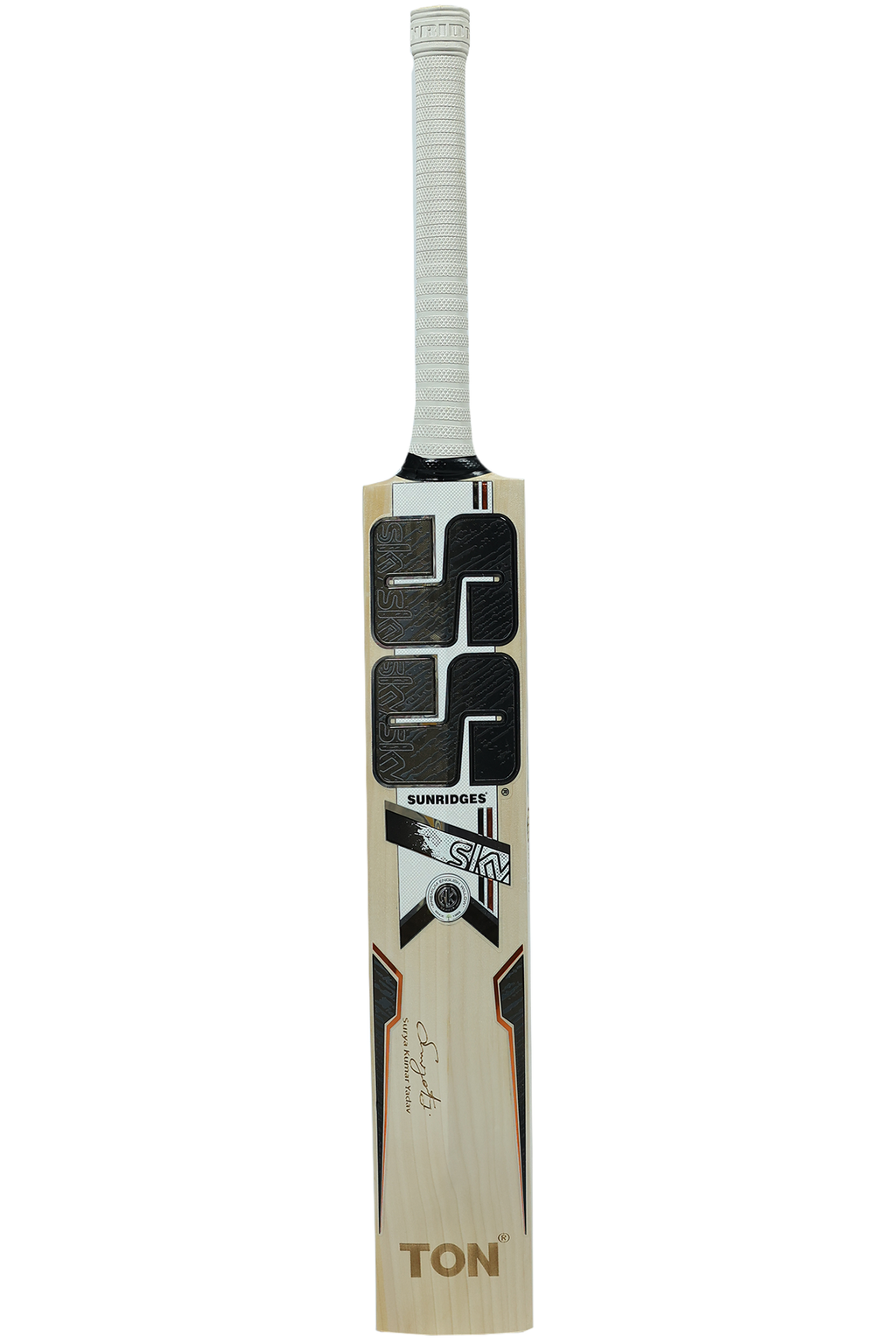 SS SKY 360, english willow, premium bat, top grade, player bat, mens, custom cricket bat, back view, signature edition